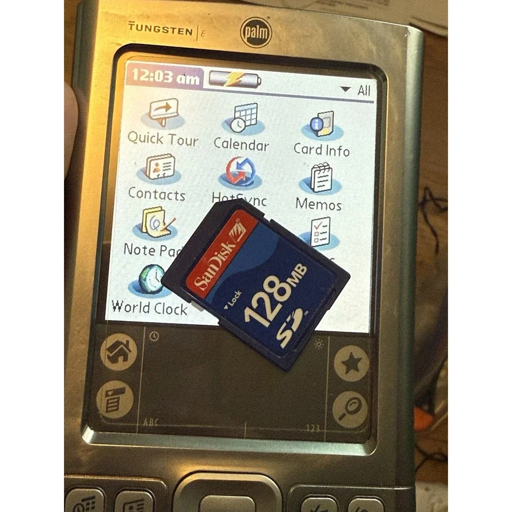 Palm Tungsten E Silver Handheld TFT Color Display Portable Digital PDA  ( Read )